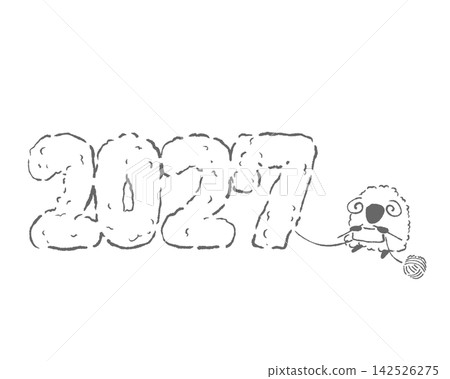 2027 年的針織小羊，非常適合做新年賀卡。 142526275