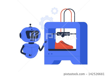 Vector of 3D Printing Custom Sneaker Footwear Isolated Illustration Vector of 3D Printing Custom Sneaker Footwear Isolated Illustration 142526681