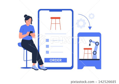 Vector of Custom Order Micro Factory Production Isolated Illustration Vector of Custom Order Micro Factory Production Isolated Illustration 142526685
