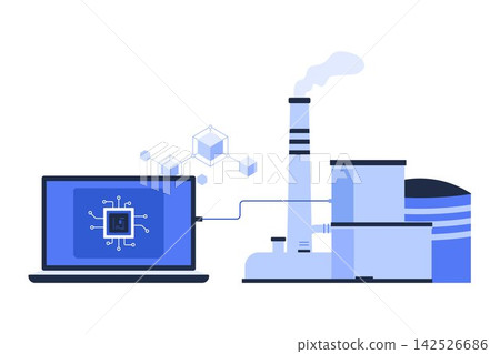 Vector of Edge AI Local Factory Automation Isolated Illustration Vector of Edge AI Local Factory Automation Isolated Illustration 142526686
