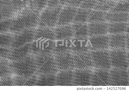 Black mosquito net window screen. Fine mesh fabric layer with geometric grid pattern on white background Black mosquito net window screen. Fine mesh fabric layer with geometric grid pattern on white background 142527096