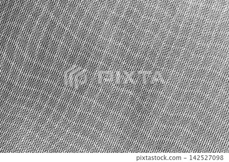 Black mosquito screen mesh with intricate geometric pattern. Fine synthetic fibers on white background Black mosquito screen mesh with intricate geometric pattern. Fine synthetic fibers on white background 142527098
