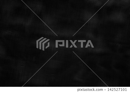 Black synthetic mesh layers. Abstract material surface Black synthetic mesh layers. Abstract material surface 142527101