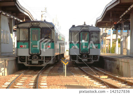 Scenery along the Mugi Line: Anan Station (Kiha 1500 series train) Scenery along the Mugi Line: Anan Station (Kiha 1500 series train) 142527836