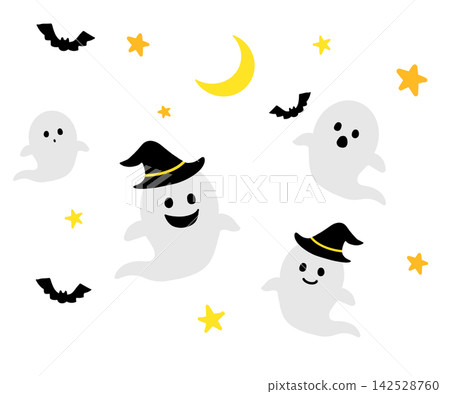 Halloween: Cute Ghosts & Bats Halloween: Cute Ghosts & Bats 142528760