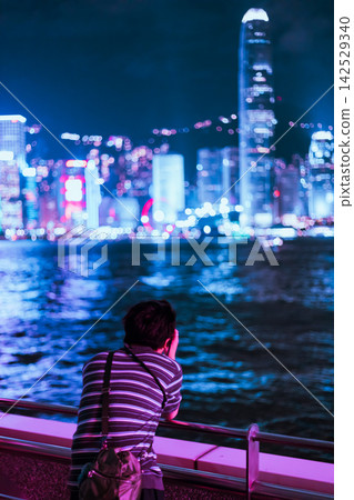 Hong Kong city at night Hong Kong city at night 142529340