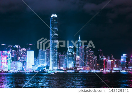 Hong Kong city at night Hong Kong city at night 142529341