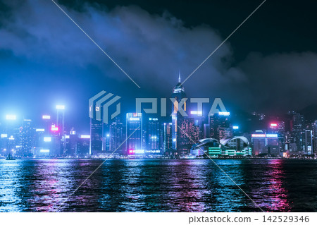 Hong Kong city at night Hong Kong city at night 142529346