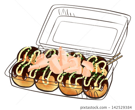 Illustration of 8 takoyaki Illustration of 8 takoyaki 142529384