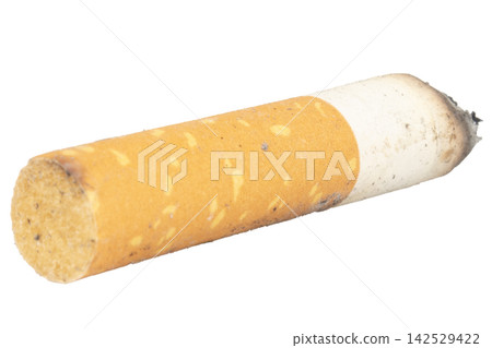 cigarette butts isolated on white background cigarette butts isolated on white background 142529422