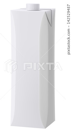 White carton pack, blank box for milk or juice. Milk or juice pack. Vector realistic 3d mockup of cardboard package with plastic cap for liquid dairy products and beverage isolated on background. White carton pack, blank box for milk or juice. Milk or juice pack. Vector realistic 3d mockup of cardboard package with plastic cap for liquid dairy products and beverage isolated on background. 142529487