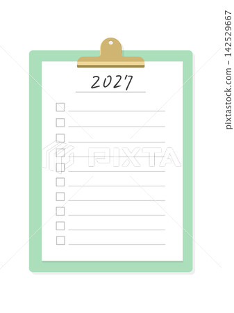 Handwritten 2027 checklist and clipboard template - Simple and stylish template material Handwritten 2027 checklist and clipboard template - Simple and stylish template material 142529667