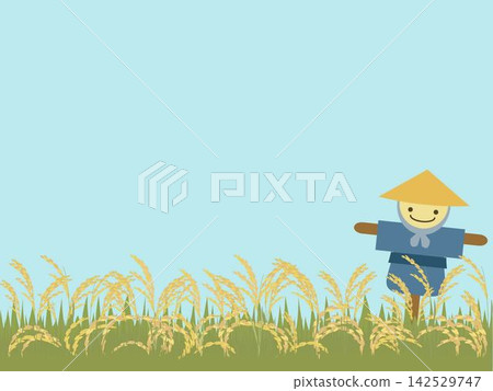 稻稈和稻草人框架 稻稈和稻草人框架 142529747