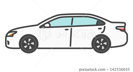 白色轎車示意圖 | 租車、汽車、交通工具 白色轎車示意圖 | 租車、汽車、交通工具 142530035