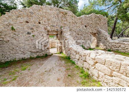 stone ruins of an ancient city 142530572