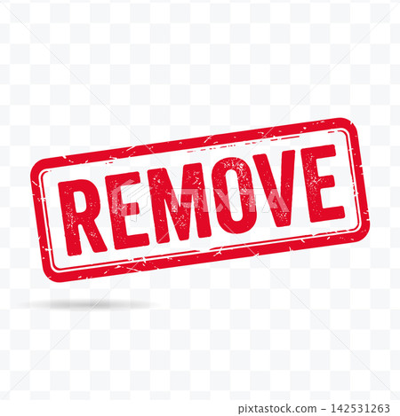 Remove Red Grunge Rubber Stamp Vector Illustration Featuring Distressed Texture for Office Document Marking Remove Red Grunge Rubber Stamp Vector Illustration Featuring Distressed Texture for Office Document Marking 142531263