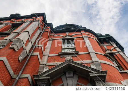 Fukuoka Red Brick Culture Museum facade building, Japan Fukuoka Red Brick Culture Museum facade building, Japan 142531538