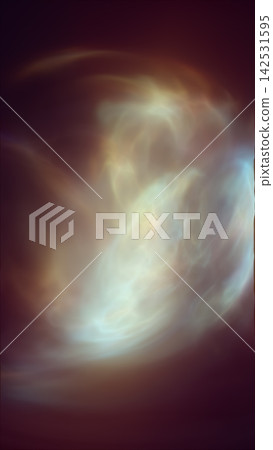 Soft abstract waves of glowing white light and translucent smoke flowing across a deep purple background, creating an ethereal and dreamy atmosphere. 142531595