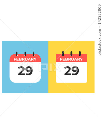 February 29 Leap Year Calendar Icon February 29 Leap Year Calendar Icon 142532009