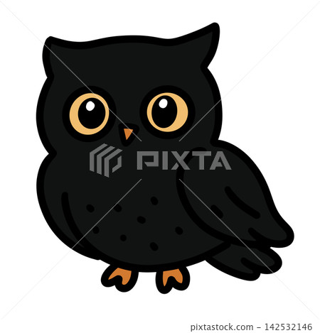 cute owl on white background cute owl on white background 142532146