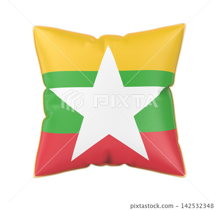Pillow with the flag of Myanmar Pillow with the flag of Myanmar 142532348