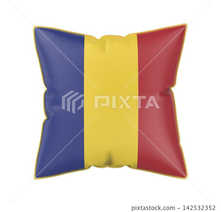 Pillow with the flag of Romania or Chad Pillow with the flag of Romania or Chad 142532352