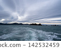Islands as seen from a sightseeing boat in Toba Bay 142532459