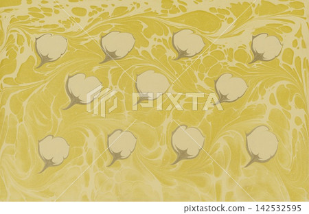 Ebru's marble pattern and abstract background, inspired by cotton. Ebru's marble pattern and abstract background, inspired by cotton. 142532595