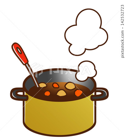 Curry in a double-handled pot Curry in a double-handled pot 142532723