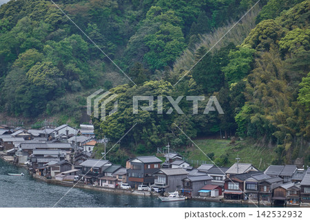 Ine Bay, boathouses, fishing village Ine Bay, boathouses, fishing village 142532932