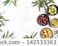 Green and black olives 142533363