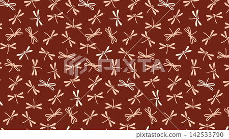 Dragonfly pattern, auspicious Japanese design, traditional Japanese pattern, background decorative illustration, dragonfly motif, lucky insect Dragonfly pattern, auspicious Japanese design, traditional Japanese pattern, background decorative illustration, dragonfly motif, lucky insect 142533790
