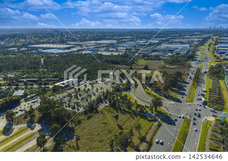 Aerial photograph of industrial buildings in Arndell Park in Blacktown Aerial photograph of industrial buildings in Arndell Park in Blacktown 142534646