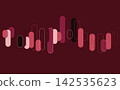 A dark red abstract graphic pattern. A background material featuring overlapping fluid lines and organic shapes. 142535623