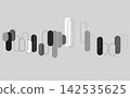 A background design featuring monochrome abstract geometric patterns and fluid lines. 142535625