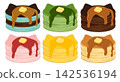 Illustration of a fluffy cat-shaped pancake 142536194