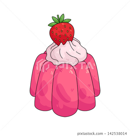 Illustration of strawberry jelly Illustration of strawberry jelly 142538014