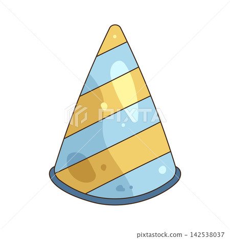 Illustration of birthday party hat Illustration of birthday party hat 142538037