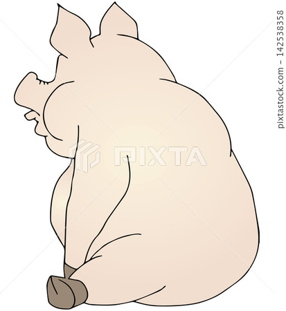 Hand-drawn animal illustration ☆ Pig Hand-drawn animal illustration ☆ Pig 142538358