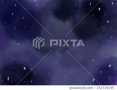 手繪的夢幻星空和夜空背景。 手繪的夢幻星空和夜空背景。 142539295