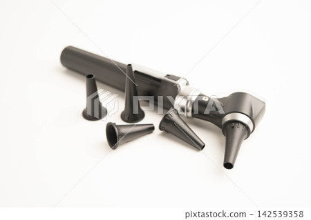 Otoscope for audiologist or ENT doctor use otoscope checking ear and treate hearing loss problem. Otoscope for audiologist or ENT doctor use otoscope checking ear and treate hearing loss problem. 142539358