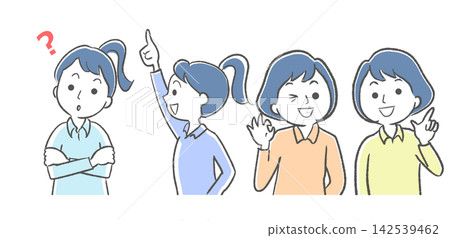 女性上身姿勢套裝 女性上身姿勢套裝 142539462