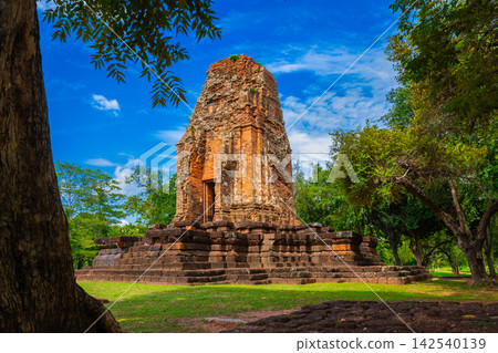 Phra Prang in Si Thep historical park It is an architecture in the Dvaravati period in Phetchabun Province, Thailand. 142540139