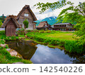Traditional and Historical Japanese village Shirakawago in Gifu Prefecture Japan, Gokayama has been inscribed on the UNESCO World Heritage List due to its traditional Gassho-zukuri houses 142540226