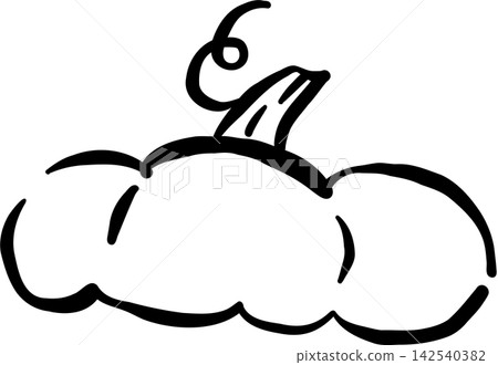 Outline Cute Pumpkin Minimalist Hand Drawn Outline Cute Pumpkin Minimalist Hand Drawn 142540382