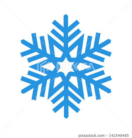 Blue snowflake icon isolated on white background Blue snowflake icon isolated on white background 142540485