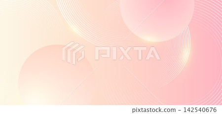 Pastel Pink Peach Abstract Background Concentric Circles Minimal Design 142540676