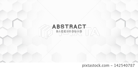 White hexagon abstract background with 3D honeycomb pattern White hexagon abstract background with 3D honeycomb pattern 142540787
