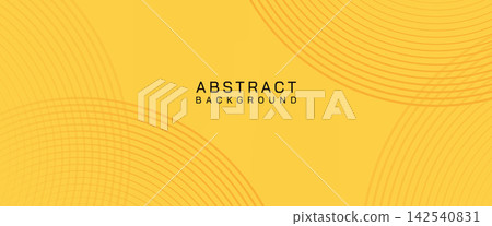 Yellow abstract background with curved circular lines Yellow abstract background with curved circular lines 142540831