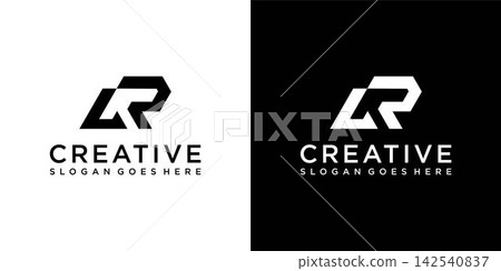 LR or RL initial letter logo design vector concept LR or RL initial letter logo design vector concept 142540837